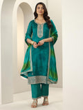 Libas Women'S Silk Chiffon Kurta Sets (99266_Green_S)