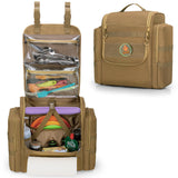 HODRANT Large Tactical Camping Kitchen Organizer, Hanging Cookware Storage Bag with Paper Towel Holder & Multi Pockets, Portable