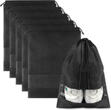 10 Pack Shoe Bags For Travel, Large Travel Shoe Bags For Packing With Clear Window, Dustproof Drawstring Travel Shoe Storage Bag