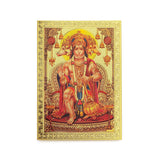 DHRUVS COLLECTION Self Adhesive Small Pocket Size Gold Plated Panch Mukhi Hanumanji Sticker for Worship, Bike, Car, Home, Office