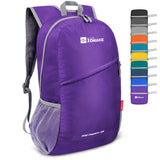 ZOMAKE Lightweight Packable Backpack 20L - Foldable Backpack Small Daypack Hiking Backpack Water-Resistant Day Bag for Travel(Pu