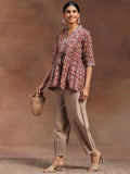 Libas Womens Printed Cotton A-Line Kurti For Women