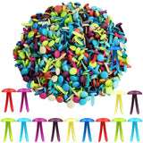 Hotop 500 Pcs Brads for Paper Crafts Metal Round Brass Paper Fasteners for Craft Art Crafting School DIY Supplies(0.24 x 0.47 In
