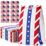 Kolldenn 60 Pcs Patriotic Treat Bags with Stickers 4th of July Party Favors American Flag Stars Stripes Treat Goodie Gift Bags f