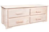 Montana Woodworks Sitting Chest - 4 Drawer Unfinished