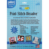 Pellon 2301S PrintStitchDissolve Stabilizer for Embroidery, White, 8.5 x 11, 12 sheet ( Pack of 1 )