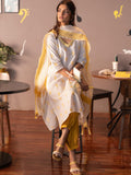Libas Women'S Cotton Blend Kurta Set (400176O_Off White_M)