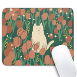 Anime Black Cat Square Mouse Pad,Cute Cat Mouse Pads for Wireless Mouse Desk Accessories,10X8Travel Mousepad with Non-Slip Rubbe
