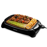 OVENTE Electric Indoor Grill with 13x10 Inch Non-Stick Cooking Surface, 1000W Fast Heat Up Power, Adjustable Temperature, Remova