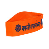 Priyakant Safawala Traditional Handstitch Ready To Wear Ganpati Bappa Printed Topi/Cap Special Ganesh Chaturthi Festival Visarja