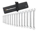 GEARWRENCH 15 Pc. 12 Pt. Long Pattern Combination Wrench Set with Tool Roll, SAE - 81918