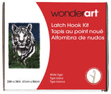 Wonderart White Tiger Latch Hook Kit, 24 X 34