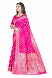 Sugathari Womens Banarasi Saree Pure Kanjivaram Silk Saree Soft New Ladies 2023 Design Wear Pattu Sarees Latest Party Sari Collections With Blouse Piece For Wedding Sadi (San Pari-192 Rani)