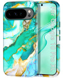 Btscase for Google Pixel 10 Pro Case/Pixel 10 Case 2025 [Military Grade Shockproof] Stylish Marble Pattern Slim Protective 3 Lay