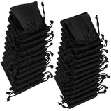 DR Black Cotton Drawstring Bags (3 x 4 inch 24 pack) For Jewelry Gifts Coins Accessories Reusable Quality