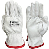 Cestus GU603, Goatskin Leather Work Gloves, Construction Gloves for Men, Large (1 Pair, Large)