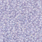 Clear lined Lavender AB Miyuki 11/0 rocailles glass seed beads 24 grams
