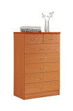 HODEDAH 7 Drawer Wood Dresser for Bedroom, 31.5 inch Wide Chest of Drawers, with 2 Locks on the Top Drawers, Storage Organizatio