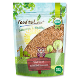 Food to Live Organic Toasted Hulled Sesame Seeds, 1 Pound - Crunchy and Nutritious Snack, Oven Roasted, Unsalted, No Oil Added, 