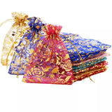 Beingelegant Pack of 200 Birthday Party Return Gift Packing Pouch I Organza Drawstring Gift Bags Favor Bags for Jewelry and
