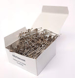 NiftyPlaza 500 Pcs Extra Large 2 Safety Pins Heavy Duty, Industrial Strength, Nickel Plated, Rust Resistant (500 Safety Pins)