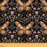 Feelyou Butterfly Fabric by The Yard Kids 2 Yard Bohemian Upholstery Fabric for Chairs Butterflies Print Waterproof Outdoor Fabr