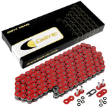 Caltric Red 520-Pitch 120-Links O-Ring Drive Chain Compatible with ATV/UTV/Quad/Side X Side/Motorcycle/Dirtbike/with Rivet and C