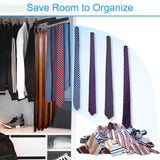 Resovo Belt Hanger for Closet Max 42 Belts, Sturdy Wood Belt Rack Closet Accessories with 14 Hooks Belt Organizer for Closet Org