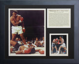 Muhammad Ali vs. Liston Championship Fight Collectible | Framed Photo Collage Wall Art Decor 12x15 | Legends Never Die