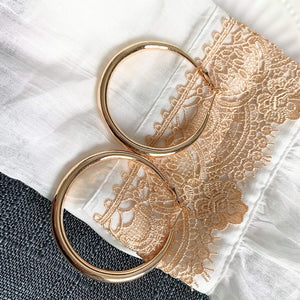 Doubnine Hoop Earrings for Women Golden Large Earrings Thick Round Chunky Fashion Jewelry 50 mm (golden)