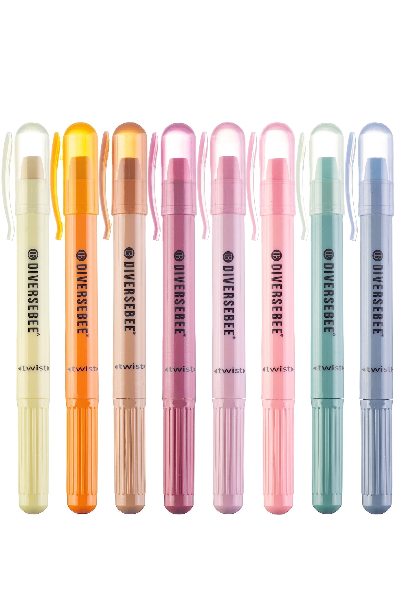 Diversebee Bible Highlighters And Pens No Bleed, 8 Pack Assorted Colors Gel Highlighters Set, Cute Bible Markers Study Journaling School Supplies And Accessories (Vintage),Highlighters