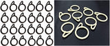 Hesch 9 Curtain Hooks for Rod Cream and Brown Combo, 100 Cream and 100 Brown Curtain Hooks and Rings