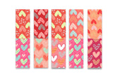 woopme Set of 5 Magnetic Colorful Modern Heart Design Bookmark for Book Lovers Readers Students Gift Magnetic Page Clips Folding