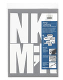 Chartpak SelfAdhesive Vinyl Capital Letters, 6 Inches High, White, 38 per Pack (01190)
