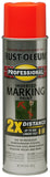 RustOleum 266590 Professional 2X Distance Inverted Marking Spray Paint, 15 oz, Fluorescent RedOrange