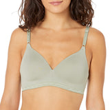 Warners Womens Blissful Benefits Super Soft Wireless Lightly Lined Comfort Bra RM1691W, Seagrass, 38D