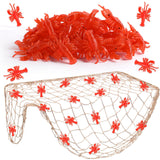 SATINIOR 51 Pcs Seafood Crawfish Boil Party Decor Rubber Toys Fish Net Kit for Summer Party Gifts Supplies Centerpiece Birthday 
