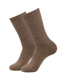 Jockey 7035 MenS Compact Cotton Terry Crew Length Socks With Stayfresh Treatment_Timber Wolf_Free Size