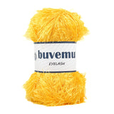 Buvemu Eyelash Fun Fur Yarn 100 Gram (3.53 Ounces) 175 Yards (160 Meters) (Yellow)