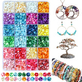 SONGIN Natural Chip Stone Beads Multicolor 5mm to 8mm Irregular Gemstone Crystal Loose Rocks Bead for Bracelet Necklace Earrings