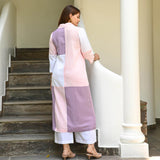 Anni Designer Women'S Rayon Viscose Shirt Collar Regular Kurta With Palazzo (Vejal Purple_Xl_Purple_X-Large),Purple,XL,Rayon Blend,Classic,