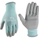Wells Lamont Womens COOLMAX PU Coated Work Gloves, Small (500S), Aqua