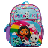 AI ACCESSORY INNOVATIONS Gabbys Dollhouse Backpack for Girls, 16 Inch School Bag with Flip Sequins & 3D Molded Front Pocket, Pur