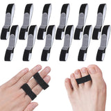 Wisesso Finger Splint, 12PCS Finger Buddy Straps, Adjustable Buddy tape for Broken Toe, Sprained Fingers Support, Finger Support