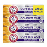 Arm & Hammer Complete Care Toothpaste, Fresh Mint Flavor, Whole Mouth Protection, 6.0oz (4Pack)