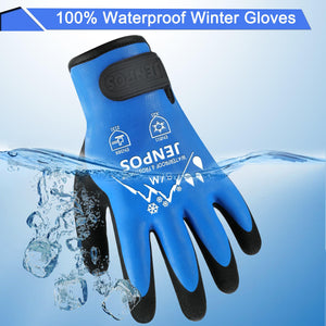 100% Waterproof Winter Work Gloves for Men and Women, Touchscreen Thermal Insulated Freezer Gloves with Grip, Ideal for Cold Wea