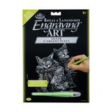 Royal and Langnickel Silver Engraving Art, Tabby Cat and Kittens