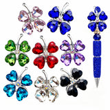 8PCS Rhinestone Four Leaf Clover Beads for Beadable Pens