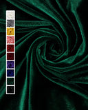 HOTGODEN Stretch Velvet Fabric by The Yard: Hunter Green 63 Wide 2 Yards 95% Polyester 5% Spandex Velvet Fabric for DIY Sewing, 