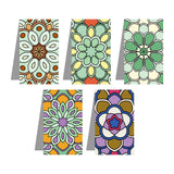 woopme Mandala Magnetic Bookmark Boys Girls Students Kids Book Lovers Readers Gift Magnetic Page Clips Folding 5 PCs